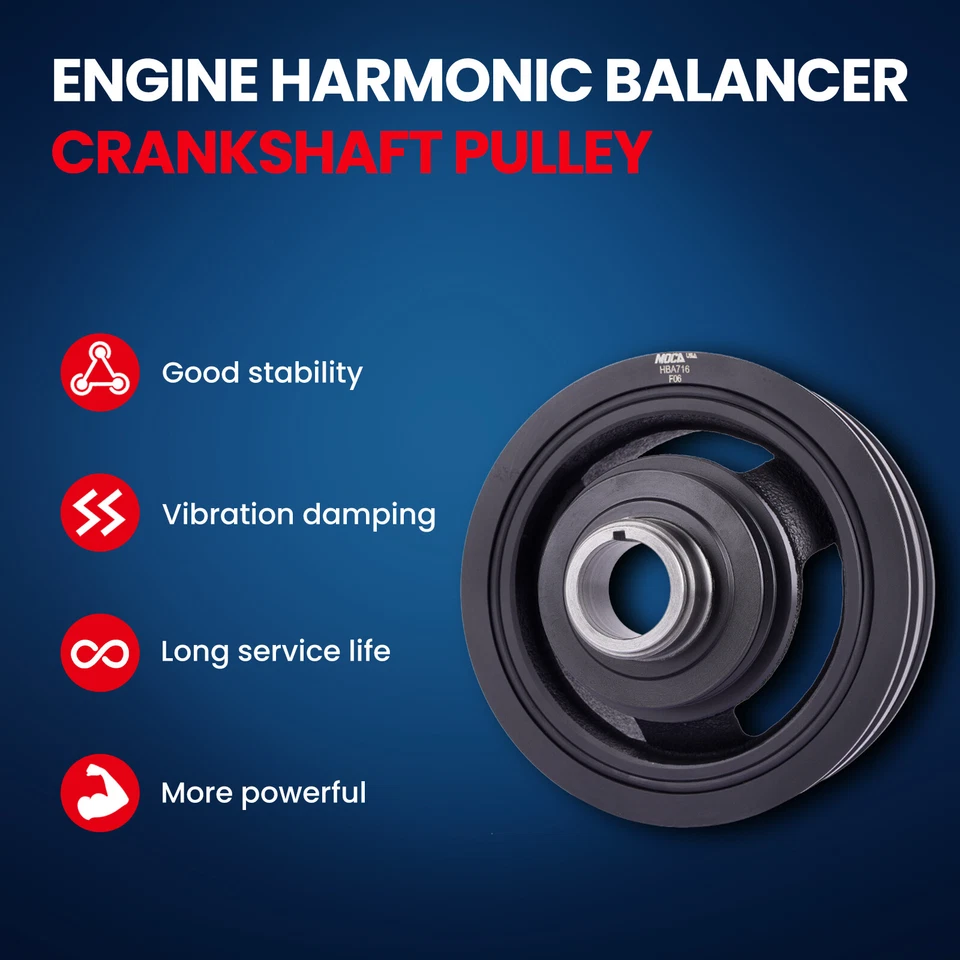 Harmonic Balancer Serpentine Belt for Escalade Silverado Tahoe GMC Sierra Yukon - Image 2 of 4