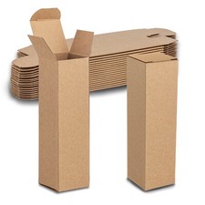 MT Products Tuck Top Brown Paperboard Gift Boxes 2" x 2" x 7" - Pack of 500