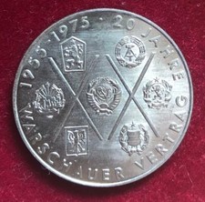 DDR  10 Mark 1975 A - 20 Jahre  Warschauer Vertrag