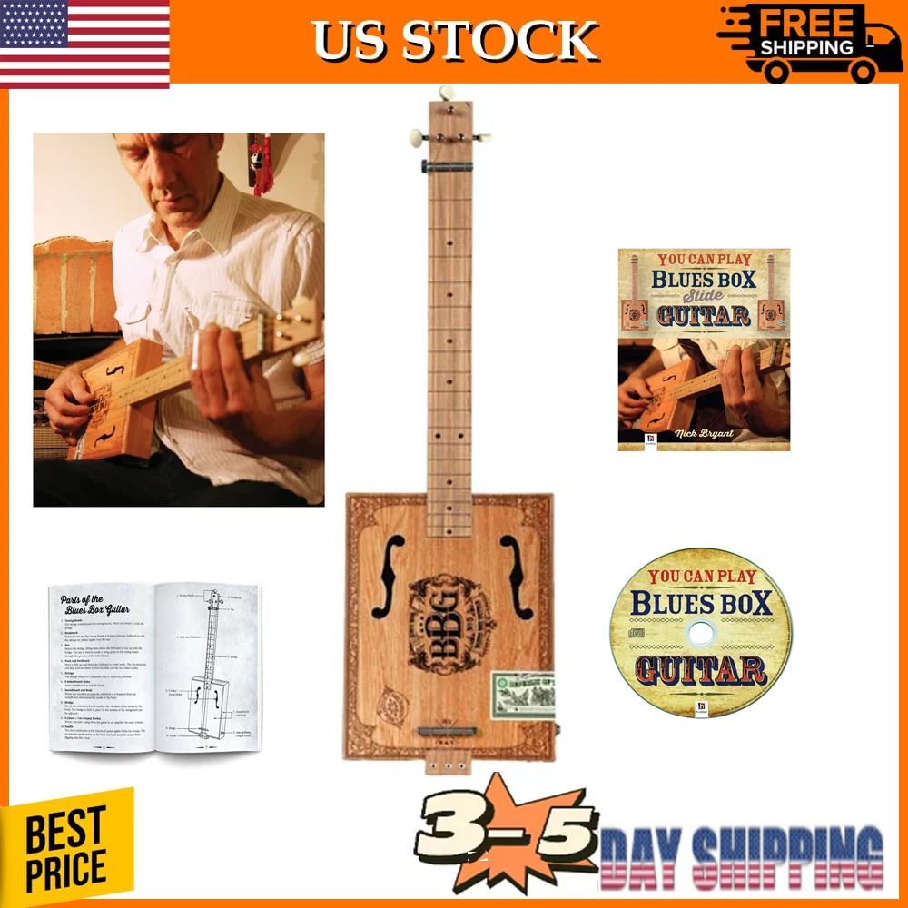 Hinkler The Electric Blues Box Slide Guitar With Guitar Slide, Instruction  Book, Audio CD