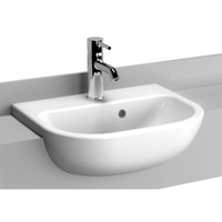 Vitra S20 Semi Recessed Basin Sink 450mm 1 & 2 Tap Hole 10 Year Warranty Vitra S20 Semi Recessed Basin Sink 450mm 1 & 2 Tap Hole 10 Year Warranty