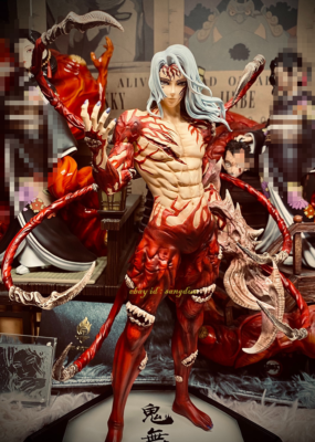 CHENG JacksDo Kibutsuji Muzan White hair Demon Slayer Figure