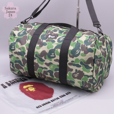 BAPE A Bathing Ape Duffle Bag Camo Green 2020 SPR & Black 2022 SPR