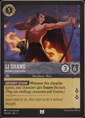 Disney Lorcana - ROTF - Li Shang - Archery Instructor - Regular