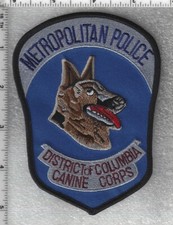 Metropolitan Police  (Washington, DC)  Canine Corps Black Border Shoulder Patch