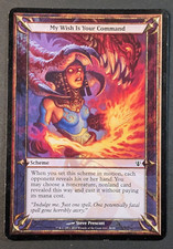 MTG - 1x My Wish is Your Command Archenemy Oversize Card LP Magic the Gathering