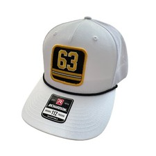 Richardson 112 Rope Trucker Hat Mens OS Adjustable White Mesh Back Patch 63 NEW