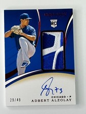 2020 PANINI IMMACULATE ADBERT ALZOLAY AUTO LOGO PATCH RC 29/49 CHICAGO CUBS