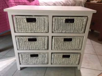 Cane Basket Set Of Draws Dressers Drawers