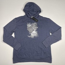 Game Of Thrones Sweatshirt Adult 3XL Navy Hoodie Stark Winter Is Coming HBO NEW