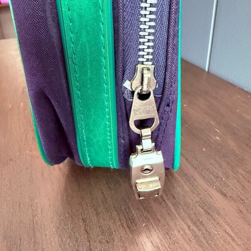 Maleta de viaje vintage Snoopy Peanuts para niños azul marino verde Aviva 16" Taiwán - Imagen 6 de 18