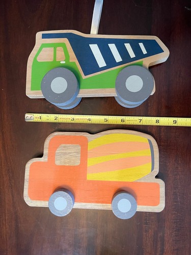 2 pz camion decorazione camera bambini dumper bulldozer costruzione parete bambino - Foto 3 di 6