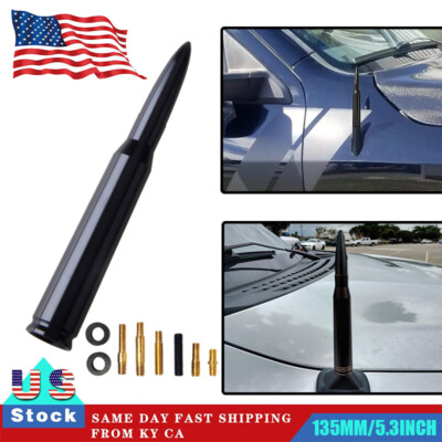 Bullet Style 0.5 Cal Short Black Antenna Mast Power for CHEVY AVALANCHE 2002-06