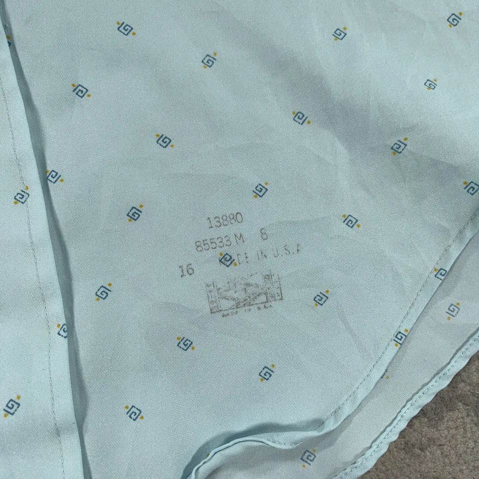 Винтажная мужская футболка Ashton Hall большая синяя геометрическая Atomic 60-е 70-е сделано в США тонкая - Изображение 4 из 4