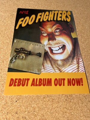 Foo Fighters 1995 Debut Album Dave Grohl Promo Cardstock Poster 12''x18''