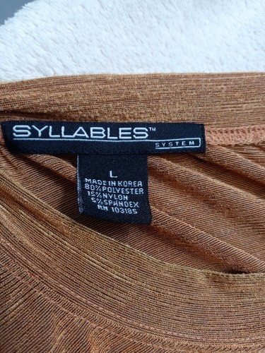 Syllables Mens Shirt Size Large Short Sleeve Crew Neck Casual Noisy Design - Picture 7 of 9