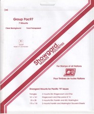 Showgard Stamp Mounts Set Lot For Group Pac 1997 Pacific Issues Clear Fresh Pack