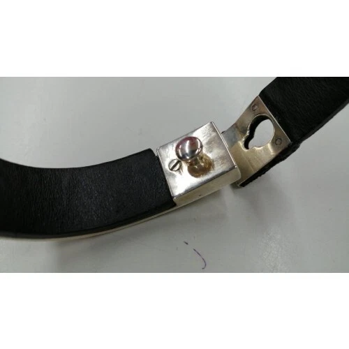 GUCCI Brazalete Cuero Negro X Plata Japón Foto 3 de 4