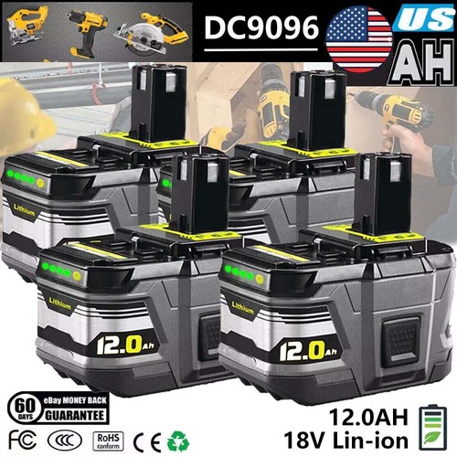 18 VOLT For RYOBI P107,P108 18V 12.0AH High Capacity Lithium Battery / Charger - Picture 5 of 11