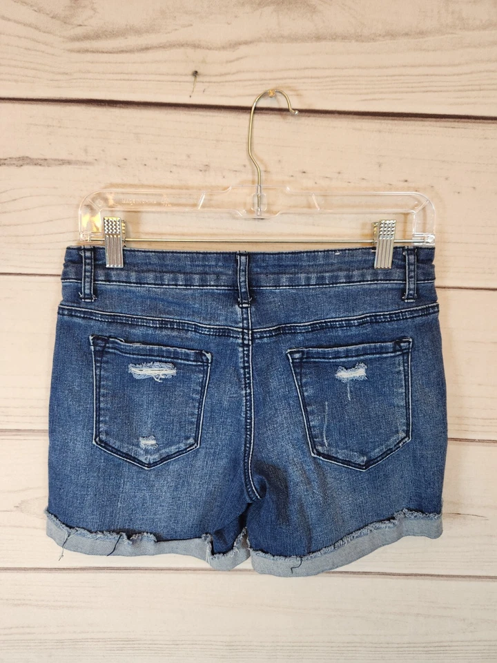 Pantalones cortos de mezclilla Altard State para mujer azules recortados enrollables lavado medio talla 24 Foto 2 de 4