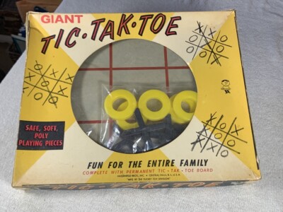 Vintage Retro Giant TIC-TAC-TOE Game - Hassenfeld Bros - Tucket