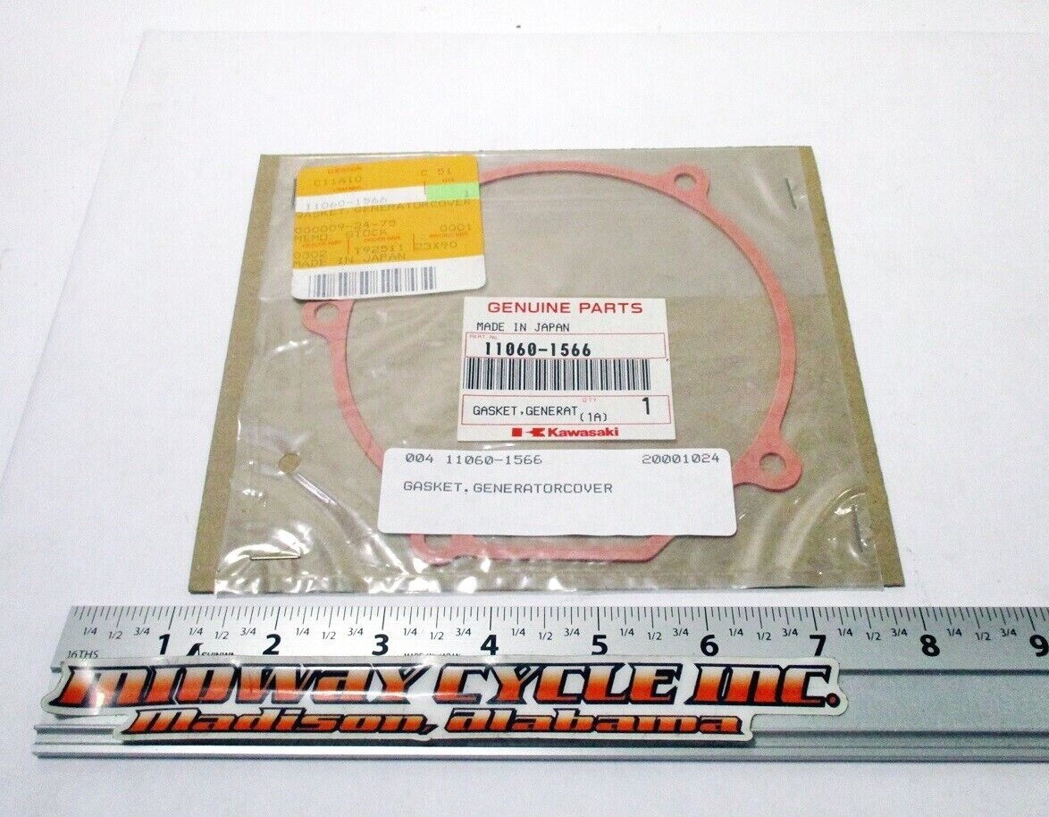 NEW NOS OEM KAWASAKI GENERATOR COVER GASKET 11060-1566 KDX175