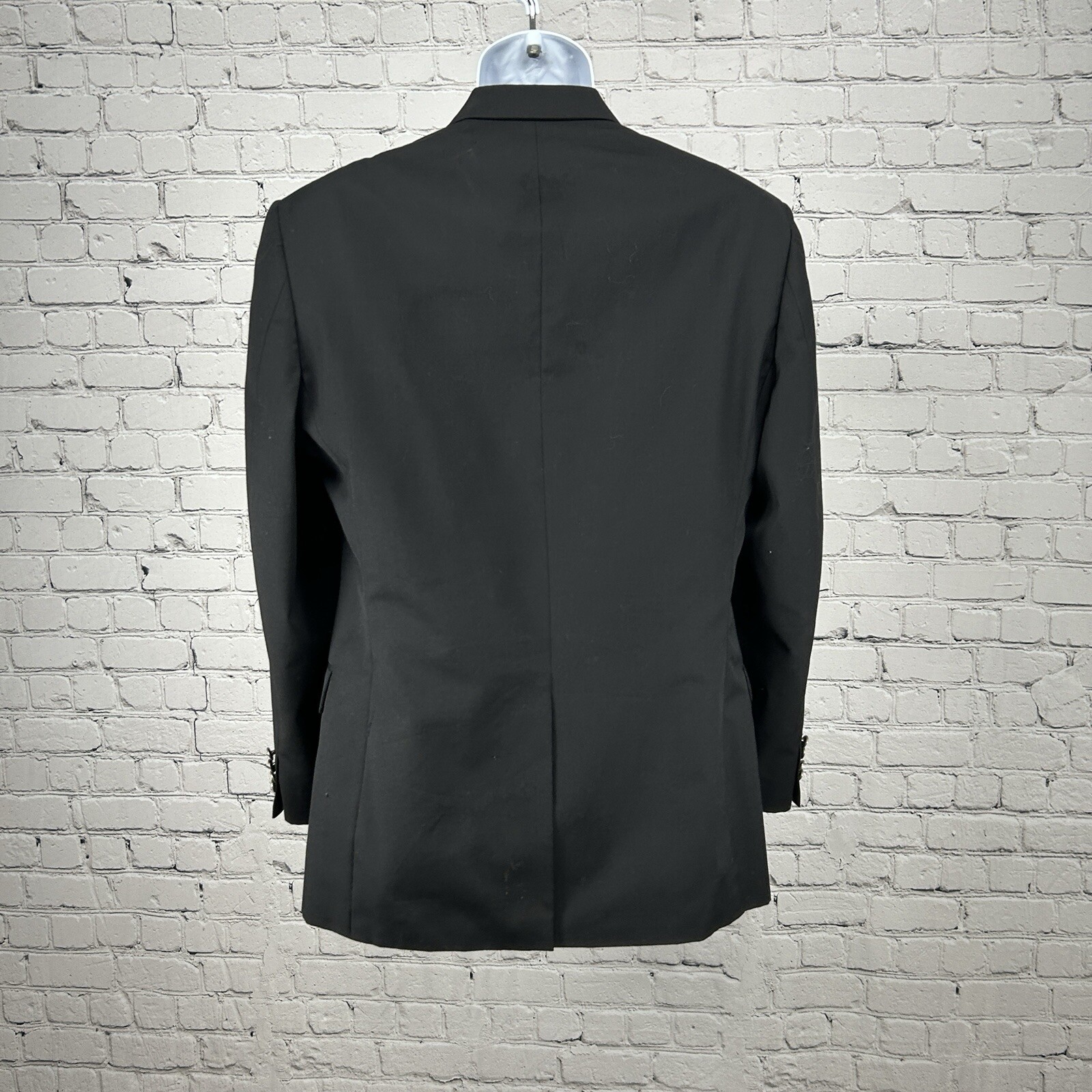 Chaps Solid Black 2 Button Single Vented Collared… - image 2