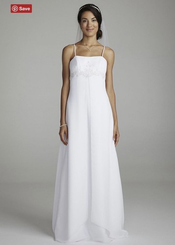 Davids Bridal Split Front Spaghetti 