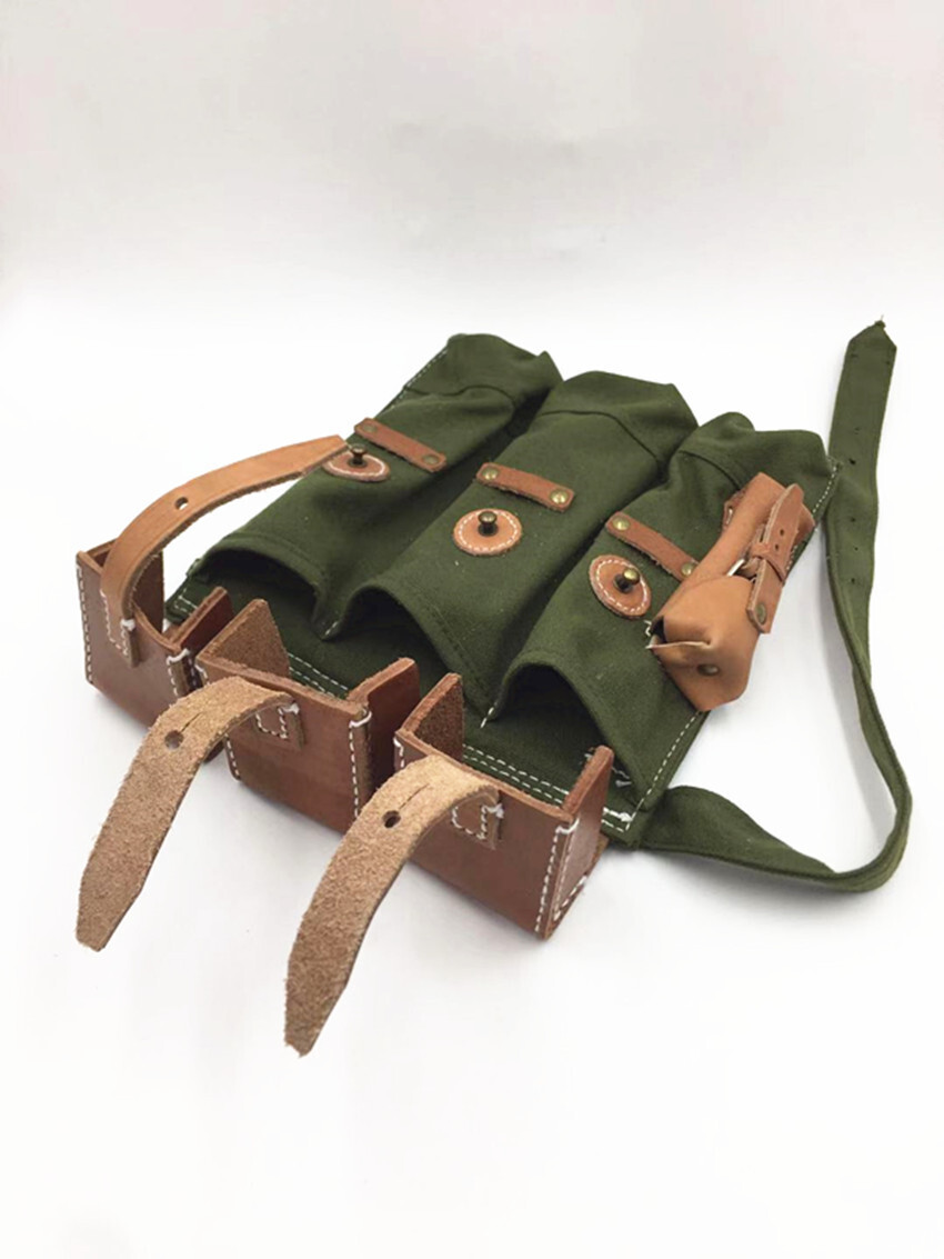 Replica WW2 German MP44 STG 44 Ammo Mag Pouch Canvans&Leather