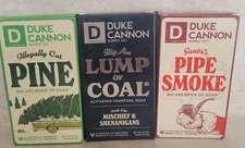 Duke Cannon Santa's Pipe Smoke Lump of Coal Illegally Cut Pine Soap (3) New