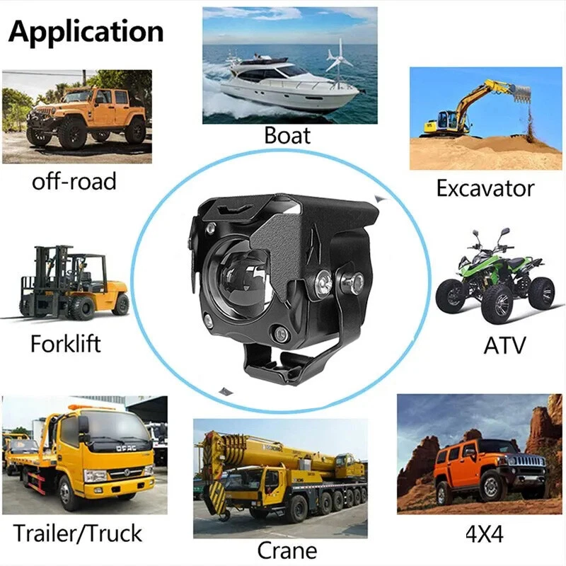 摩托车LED聚光灯前大灯雾灯双色SUV越野摩托车通用型 - 图片11/15