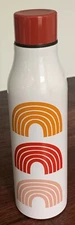 Room Essentials 20oz Stainless Steel Vacuum Water Bottle Triple Rainbow on white