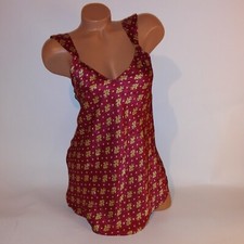 Vintage Victoria Secret Lingerie Chemise Slip Small Red Gold Sleepwear