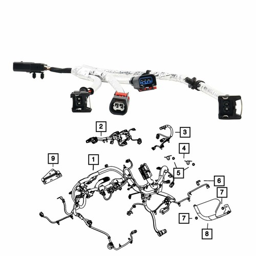 Ignition Knock Detonation Sensor Harness Fits for Jeep 1500 Ram 68085202AB - Picture 10 of 11