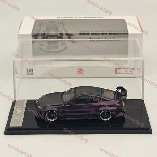 1/64 STREET WARRIOR SW BMW M4 Purple Diecast Models Car Limited Collection