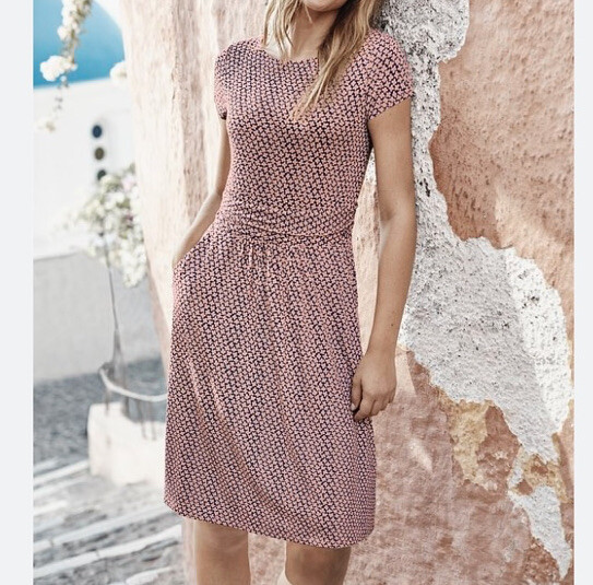 NWT Boden Amelie Daisy Bud Floral Dress Navy Pink Print Jersey Knit Womens  Sz 6 | eBay