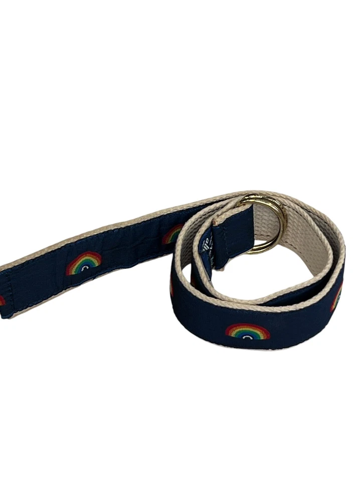 90-е Кейп-Код Холщовый Радужный Пояс Молодежный Подходит До 26" Preppy Y2K Винтажная Массачусетс - Изображение 3 из 4