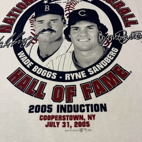 Wade Boggs Shirt Vintage Ryne Sandberg Boston Red Sox Hall of Fame Chicago Cubs - Picture 3 of 13