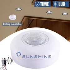 New 360° Infrared PIR Motion Induction Sensor LED Ceiling Light Switch AC85-265V