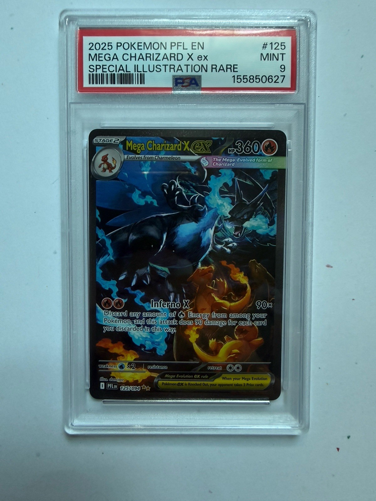Mega Charizard X ex 125/094 Me02: Phantasmal Flames Holo