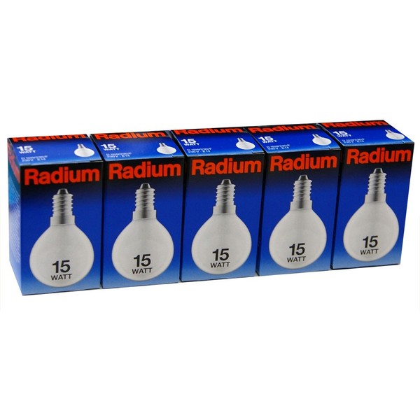 5 X Radium GlüHbirnen Tropfen 15Watt E14 Matt GlüHlampen Kugeln Warmweiß Dimmbar-image