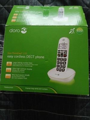 Doro PhoneEasy 100w weiß  dec schnurloses Telefon für Senioren gebraucht