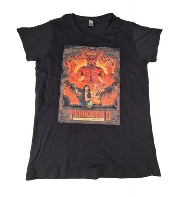 Tenacious D Damen T-Shirt Medium Gallery 1988 LA Fake Tour Grafikdruck 