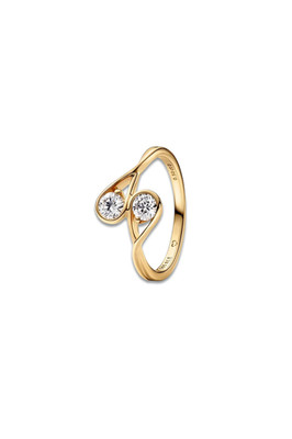 PANDORA Infinite 0.5 Carat Lab-Grown Diamond 14k Yellow Gold Ring Size 8 / 57