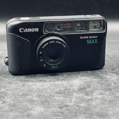 #ad CANON Sure Shot MAX 35mm Film Camera New Battery Turns On Untested Read Below $49.00