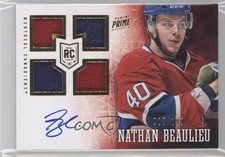 2013-14 Panini Prime Rookie 5/199 Nathan Beaulieu #104 Patch Auto 0f8