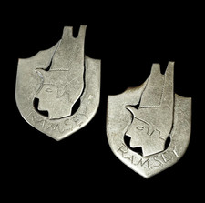 Set of 2 Silver Looking Ramsey Ramses Egyptian Revival Pins Brooches Art Nouveau