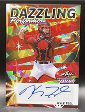 KYLE TEEL 2024 Leaf “Dazzling Performers” #DP-KT1 Autographed Card 3/3