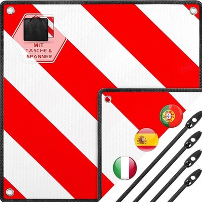 Warnleuchte, Fahrradwarnschild, Alu, 50x50cm, reflektierend, wetterfest, Zubehör