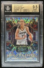 2024 Panini Select WNBA Caitlin Clark Future White Disco Prizm RC #/75 BGS 9.5
